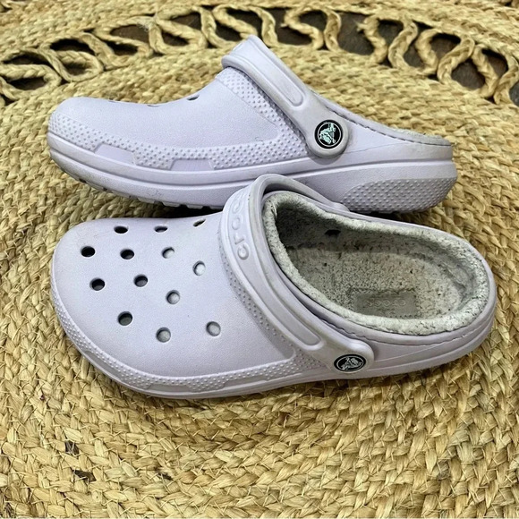Crocs Dual Comfort Purple Women's 7 Fleece Lined Slip Clog - Picture 2 of 3